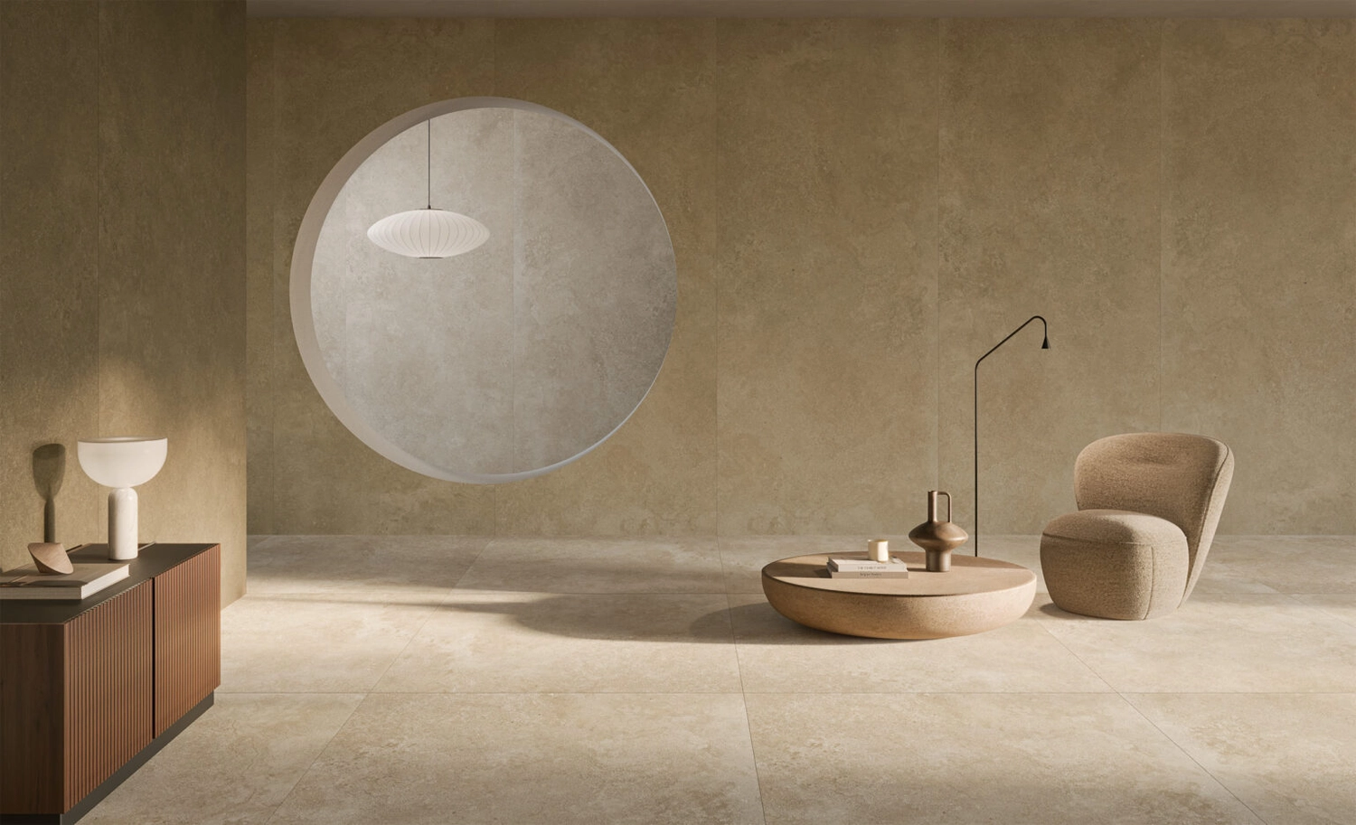 Percoco-Granit – Feinsteinzeug Fliesen – Das Bild ist ein Werbefoto der Nereidi-Kollektion von Feinsteinzeugfliesen der Marke EnergieKer.